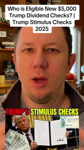 Part 1| Who is Eligible New $5,000 Trump Dividend Checks? | Trump Stimulus Checks 2025#itsjimmy #breakingnews #news #trump #fyp