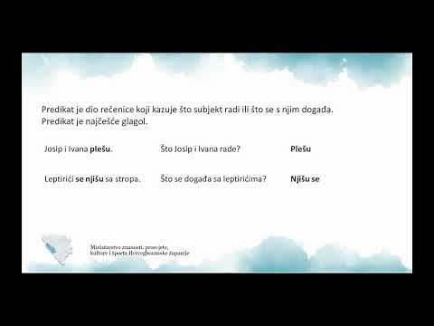 Hrvatski jezik, V. razred - Ponavljanje, subjekt i predikat
