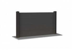 Clôture PVC gris anthracite P-MEX