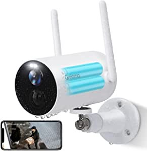 G-Homa Wireless Outdoor Security Camera | 1080P HD Video | Color Night Vision | Siren Alarm | 2-Way Audio | Waterproof | AI Motion Detection | SD/Cloud Storage