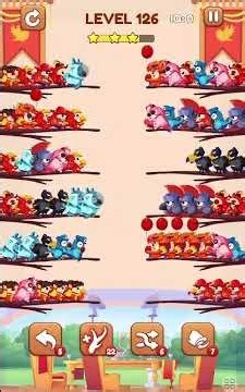 Bird Sort 2 🐦🐦 Level 126 #solution , No Added Branches, No Help