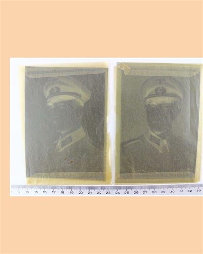 2 Negative Wehrmacht Portrait Negativ WW2 WK Wehrmacht Oberleutnant / Hauptmann