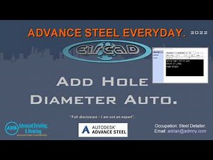 ADVANCE STEEL: "Add Hole Diameter"