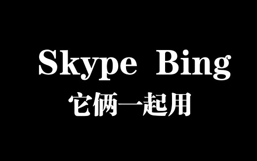 当 Skype 遇上 NewBing 4K高清版本