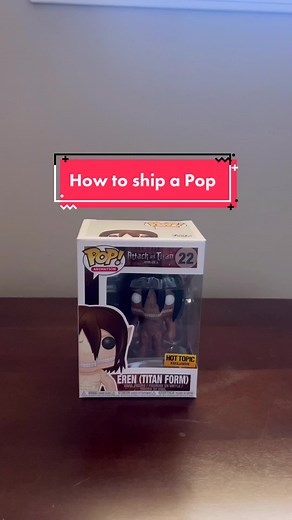 This is how I ship a Funko Pop when I sell one on Mercari! #funko #funkopop #fyp #pop #viral #animefunkopop #colletor #anime #aot #aotseason4 #attackontitan