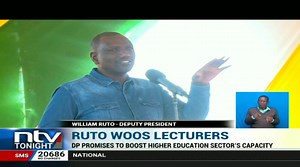 Ruto Woos Lecturers: DP William Ruto urges Kenyans to elect leaders with a clear development agenda for the country. Ruto maintains that his government will strive to ensure the education system churns out skilful graduates. #NTVTonight | NTV Kenya