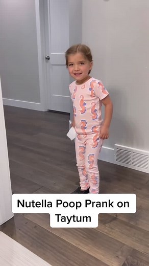 Girl's Fast Reaction to Nutella Poop Prank