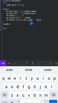 Cara Kerja Program Pascal sederhana, yang digunakan untuk membaca data pengguna. #tutorial #coding