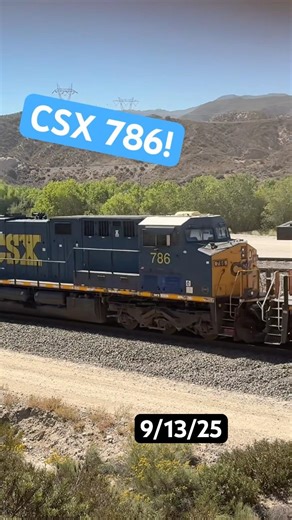 BNSF 7832 Leads a ZLACNYC passing Cajon Pass with CSX 786 trailing. #bnsf #unionpacific #dailyshorts