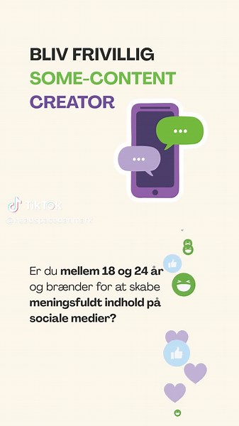 ✨ Er du 18–24 år og elsker at skabe indhold, der gør en forskel? Bliv frivillig SoMe-content creator hos headspace 💚 Hjælp os med at sprede vores budskaber, nå ud til unge – og vær en stemme, andre kan spejle sig i. Som frivillig får du: 💬 Erfaring til dit CV 🎨 Mulighed for at skabe kreativt content 🌱 Styrk dine kommunikative og kreative evner 🎉 Deltag i spændende events Lyder det som noget for dig? 👉 Læs mere og ansøg via linket i bio!