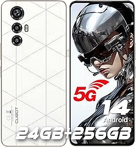 CUBOT MAX 5 5G Cell Phone Unlocked, 24GB+256GB Android 14 Phone, 6.95" FHD+ 144Hz Display, 100MP+32MP Camera, MediaTek 8200 4nm Processor Gaming Phones, 5100mAh Battery(33W) Smartphone, Dual SIM/NFC