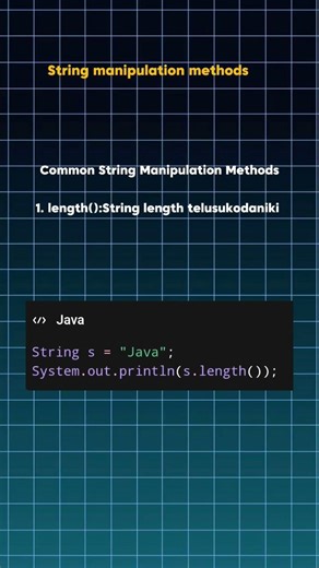 string manipulation methods #java #javacodinginterview #shorts