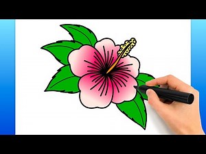 How To Draw A Hibiscus Flower (Easy Drawing Tutorial)