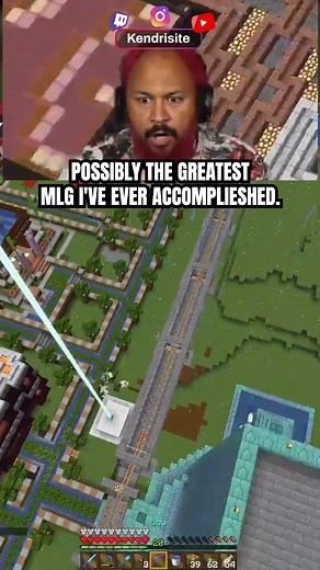The greatest MLG I've ever pulled! #minecraftmemes #clips #shorts #reels #minecraft | Kendrisite