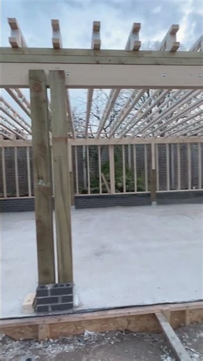 Garage framing ⛩️ #construction #satisfying #timberconstruction #diy #building #home