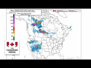 Wildfire smoke map shows intensifying conditions over prairies, N.W.T.