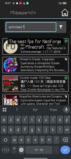 Minecraft java in mojo launcher , the best fps booster for NeoForge
