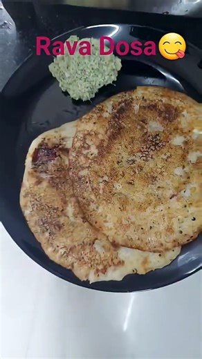 ✨Crispy Rava Dosa Recipe | Instant Breakfast Recipe | ರವಾ ದೋಸೆ | Rava Dosa Kannada #shorts