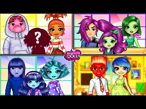 Inside Out 2 Families Secret Rooms Sticker Book & Blind Bags asmr | SurprisingDolls Paper DIY
