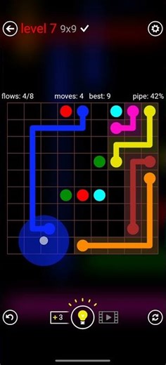 FLOW FREE MANIAS 9x9 LEVEL 7 COMPLETE SOLUTION #android #games #level #flowfree #solution #iso