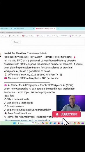 FREE Udemy AI & Python Courses Limited Time !