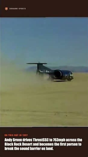 On this day in 1997, ThrustSSC became the first car to break the sound barrier