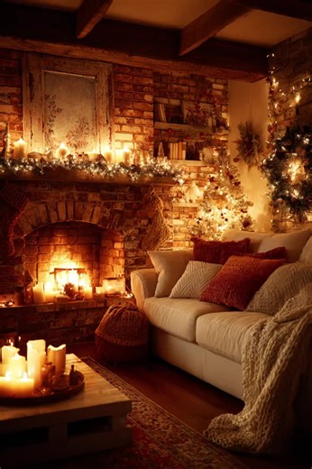 Christmas Cozy Fireplace Wall Art - Etsy