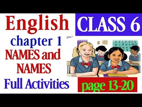 Class 6 | english chapter 1| names and names | full। activities question and answers #class6_engli