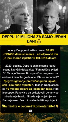 Johnny Depp 10 Miliona Plata