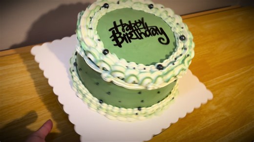 Sage green Birthday cake I made yesterday for male adult. Orange flavor with orange jam filling. #sagegreen #birthdaycakeideas #orangeflavor #orangejam