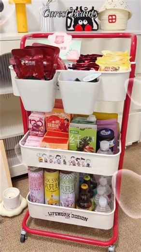 Super Satisfying Snack Cart Unboxing and Organizing💗 #SnackCart #SnackOrganization