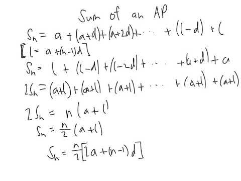 A21 Sequences and series proofs MUST KNOW