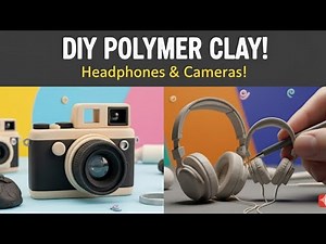 Unbelievable Miniature polymer clay Tech! Making asthetic headphones 🎧 and vintage Cameras 📷