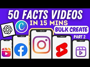 How To Create 50 Fact Videos For Shorts & Reels in 15 Mins with free AI Tools.