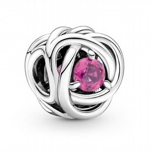 NWOT Retired Pandora October Pink Eternity Circle Charm