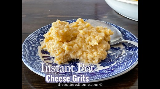 RECIPE: https://thebutteredhome.com/instant-pot-cheese-grits/ Instant Pot Cheese Grits made easy and delicious, not to mention quick! Perfect every time, these savory grits will be a great addition to any meal! | The Buttered Home