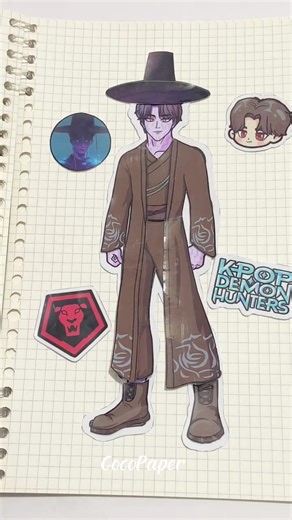 Kpop Demon Hunters Jinu SajaBoys DIY Stickers ✨ ASMR #diy #sticker #asmr #kpopdemonhunters #sajaboys