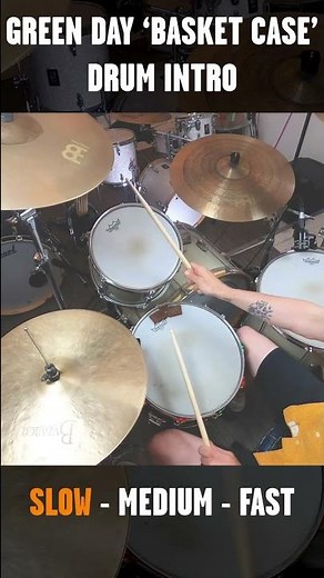 Green Day ‘Basket Case’ intro fill played slow, medium & fast!