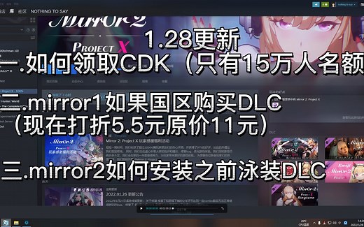 [mirror2]1月28日官方再次送码 具体操作流程 一代DLC购买教程