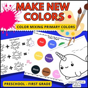 Color Mixing Printable: Hands-On Primary Color Mixing Activity and Color Poster
