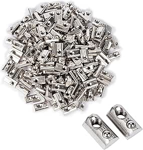 25pcs M4 T Slot Nut with Locatable Ball, T-Nuts, T Slot-Nut Hardware Nut for 2020 2040 2060 2080 Series Aluminum Extrusion Profile