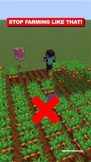 BasicRedstone on Instagram: "Minecraft Auto Crop Farm! #minecraft #minecrafttutorial #minecraftfarm"