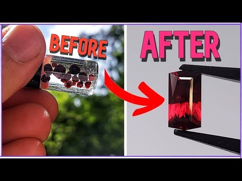 Raw GARNETS Hunting 🔴 How to "Identify" and "Cut" garnet gems!