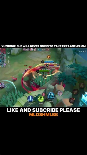 YUZHONG : SHE WILL NEVER GOING TO TAKE EXP LANE AS MM | YUZHONG EXP LANE GAMEPLAY #mlbb