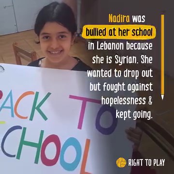 Forced displacement causes disruption of children's entire lives, and often leaves lasting trauma. Cut off from their networks, returning to school is critical for refugee children to develop new connections, feel safe, and find a routine. Add your name to #GoTheDistance for them: https://righttoplay.com/en/news/go-the-distance/ | Right To Play
