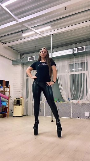 Dance and Modeling Routine in a Stylish Studio