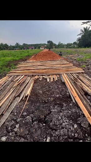 Dirt Road Construction in a Serene Rural Environment