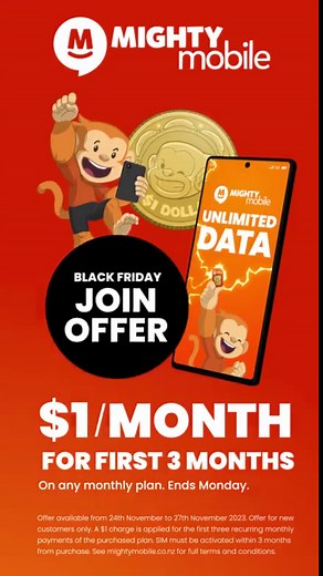 Last chance to get in on this bonkers deal :O mghty.pe/MightyMobile What can you get for $1? How about UNLIMITED Data, Calls and TXTs with Mighty Mobile! There's no better time to join Mighty Mobile than right now with our Black Friday Offer! For a limited time only, pay only $1 per month for the first 3 months * on ANY of our Monthly plans! mghty.pe/MightyMobile T&C's apply, see website for details. | Mighty Ape