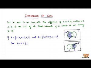 What is difference of Sets ?
