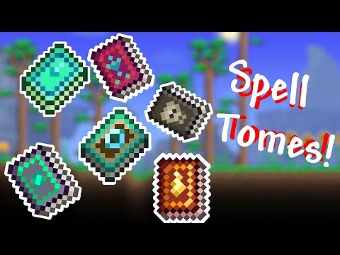 All SPELL TOMES in Terraria! (Mage Guide 1.4)